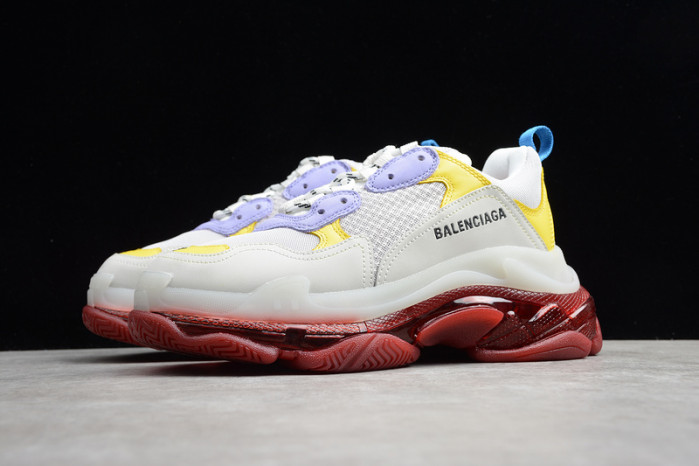 bl triple s trainers clear sole white yellof 541624 w09oh 1000
