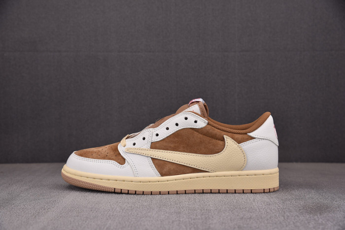 travis scott x air jordan 1 low og sail shy pink dm7866-106