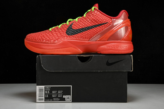 nike kobe 6 protro reverse grinch fv4921-600