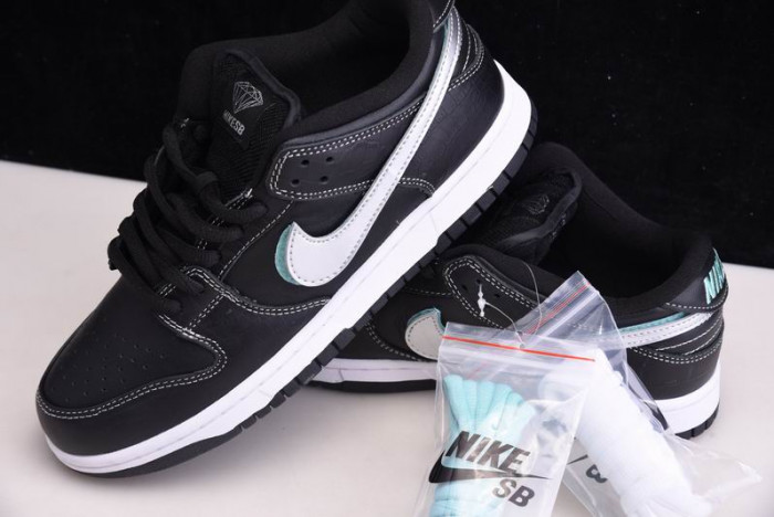nike sb dunk lof Di*m*nd s*pply co black Di*m*nd bv1310-001
