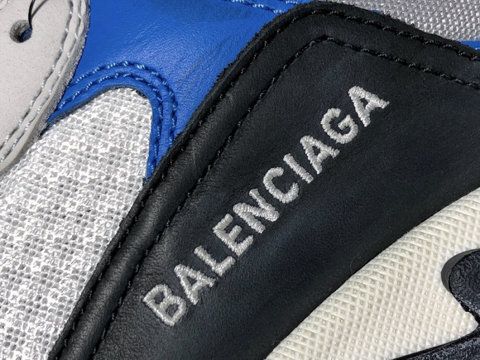 bl triple s trainers clear sole b;ack blue white 541624 w09oh 1007