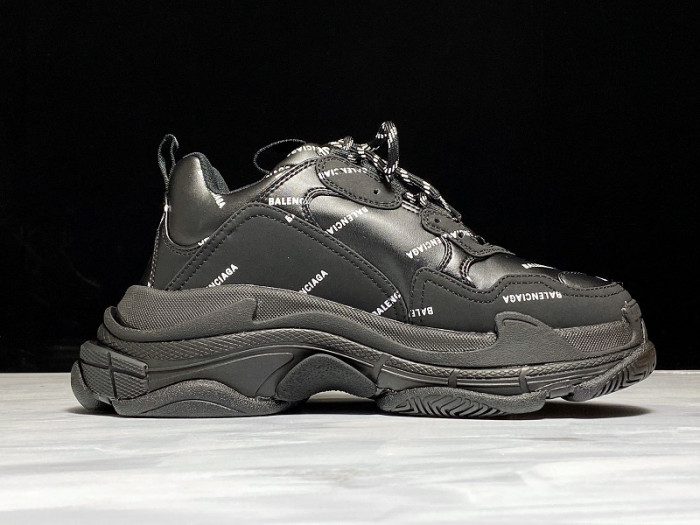 bl triple s trainers black letters 541624 w09o1 9013