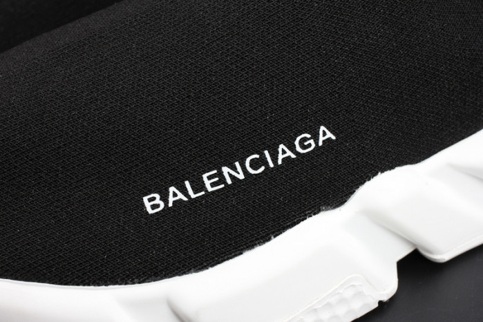 bl stretch mesh high top sneaker black white
