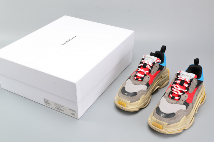 bl triple s trainer red/ blue/ yellof 490673-w06e3-4365
